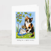 Schnell und individuell geklappte Cat-Maus Karte (Vorderseite)