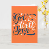 Schnell und modern orange und blaue Typografie Karte (Gelbe Blume)