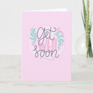 Schnell und modern rosa Zickzack Typografie Karte
