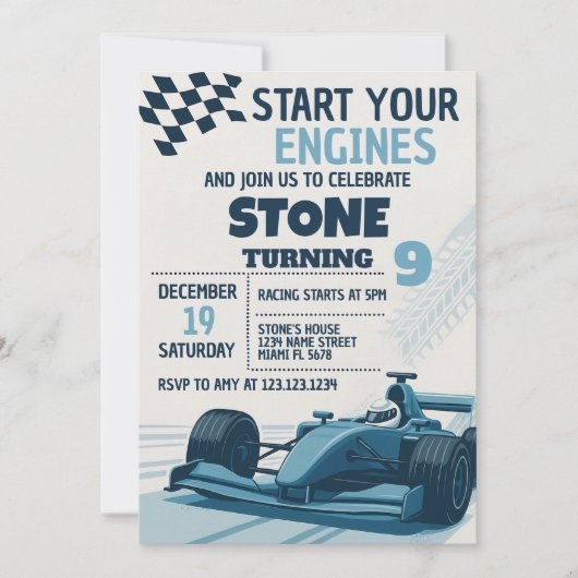 Schnell und schnell bearbeitbare Party-Karte Einladung (Vorderseite)