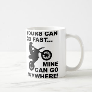 Schnell Versus Überall Dirt Bike Motocross Tasse