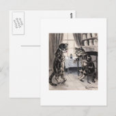 Schnell Vintage Cat Card Postkarte (Vorne/Hinten)