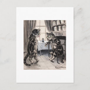 Schnell Vintage Cat Card Postkarte