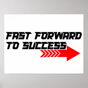 Schnell Vorwärts – Fette rote Motivationszitat-Des Poster