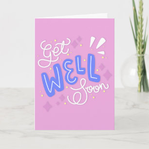 Schnell werden moderne rosa und blaue Typografie e Karte