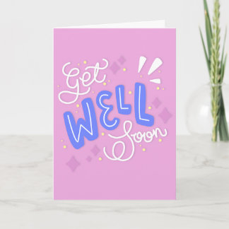 Schnell werden moderne rosa und blaue Typografie e Karte