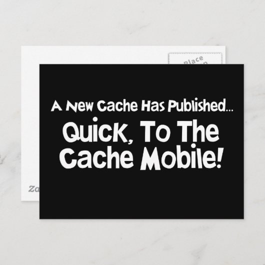 Schnell zum Cache Mobile! Postkarte (Vorne/Hinten)