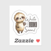 Schnell zurückschreiben Sloth Sticker (Blatt)