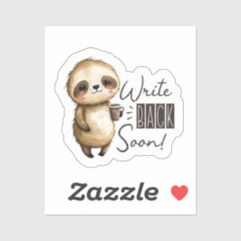 Schnell zurückschreiben Sloth Sticker