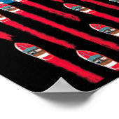 Schnellboot-Flaggen-Design Poster (Ecke)
