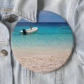 Schnellboot im blauen Seeknopf Button (Beispiel)