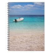 Schnellboot im blauen Seenotizbuch Notizblock (Vorderseite)