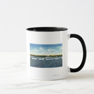 Schnellboot-Rennen auf dem See Tasse