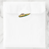 Schnellboot Runder Aufkleber (Tasche)