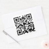 Schnellcode (QR-Code) Quadratischer Aufkleber (Umschlag)