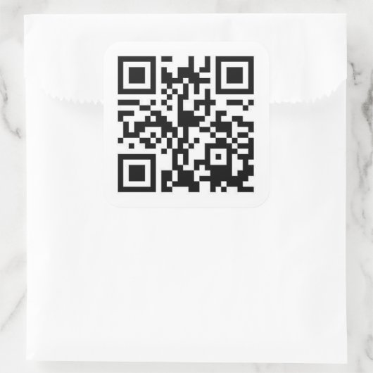Schnellcode (QR-Code) Quadratischer Aufkleber (Tasche)