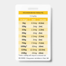 Schnelldosis RE: Vecuronium & Rocuronium Paralyse