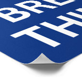 Schnelle Bewegung und Break Dings Poster (Ecke)