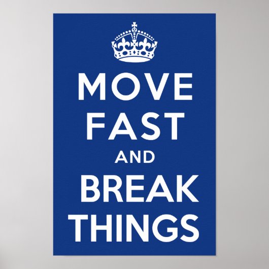 Schnelle Bewegung und Break Dings Poster (Vorne)