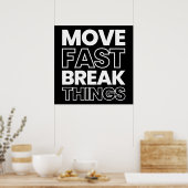 Schnelle Dinge verschieben Poster (Küche)