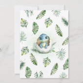 Schnelle Dinosaur Babydusche Einladung (Rückseite)