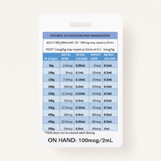 SCHNELLE DOSING RE: FENTANYL FÜR RSI SEDATION & SC AUSWEIS