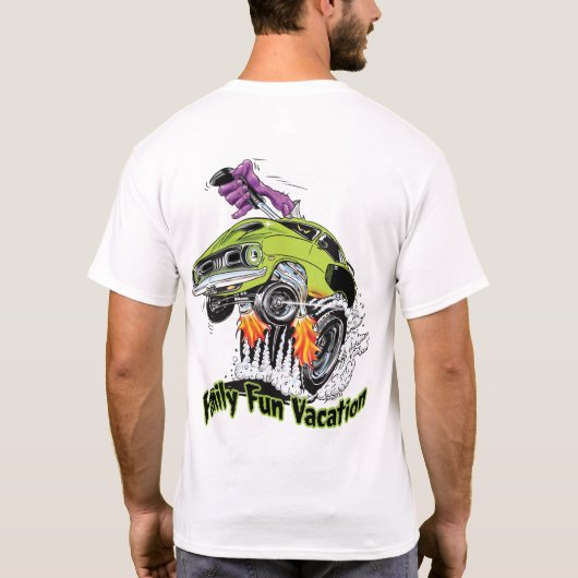 Schnelle Durchfahrt-Ausflug-Familien-Spaß-Ferien T-Shirt (Rückseite)