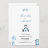 SCHNELLE EINLADUNG EINES BLAUEN AUTOS (Vorne/Hinten)