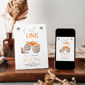 Schnelle Einladung eines Orange Monster Truck