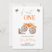 Schnelle Einladung eines Orange Monster Truck (Vorderseite)