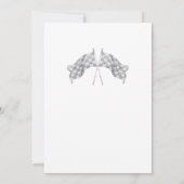 Schnelle Einladung eines Rennwagens zum ersten Geb (Rückseite)