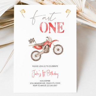 Schnelle Einladung zum Red Dirt Bike Geburtstag