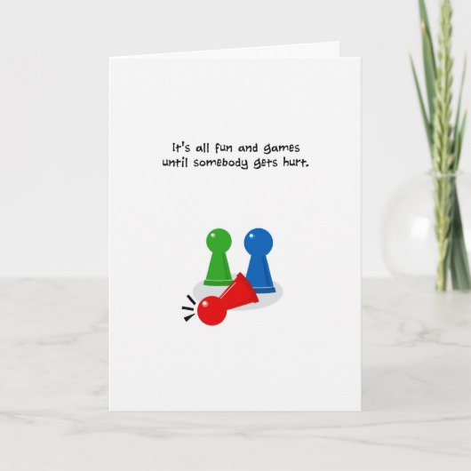 Schnelle Erholung, humorvoller Spaß und Karte (Vorderseite)