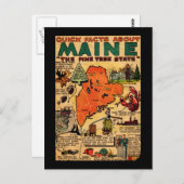 Schnelle Fakten über Maine Postkarte (Vorne/Hinten)