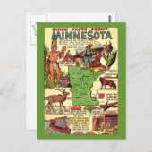 Schnelle Fakten zu Minnesota Postkarte (Vorne/Hinten)
