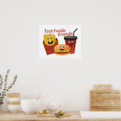 Schnelle Feinschmecker-Freunde lächeln Poster (Küche)