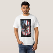 Schnelle Freiheit - kühne Patriotische Adler Ameri T-Shirt (Vorne ganz)