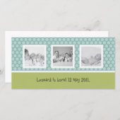 Schnelle Geburtsankündigung mit niedlichen Polka-P Ankündigung (Vorne/Hinten)