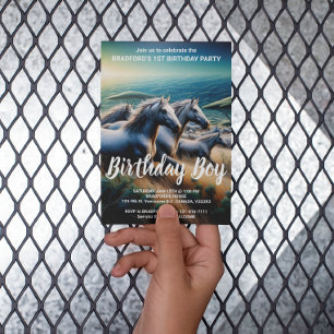 Schnelle Geister: Eine galoppierende Herde Postkarte