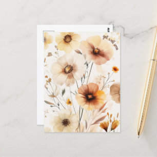 Schnelle Genesung schöne Wildblumen Postkarte