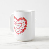 SCHNELLE HERZEN Große weiße Tasse (Vorderseite Links)