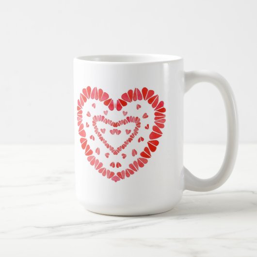 SCHNELLE HERZEN Große weiße Tasse (Rechts)