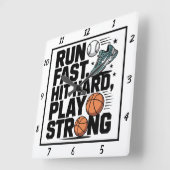 Schnelle Hit-Hard Play-Funktion Quadratische Wanduhr (Winkel)