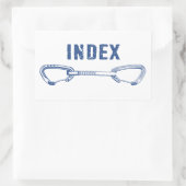 Schnelle Indexkletterung Rechteckiger Aufkleber (Tasche)