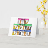 Schnelle Katzen von uns allen Karte (Gelbe Blume)