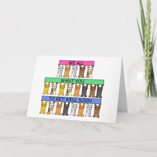 Schnelle Katzen von uns allen Karte (Vorderseite)