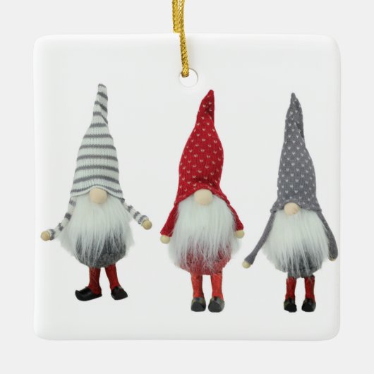 *SCHNELLE KLEINE GNOMES* CHRISTMAS ORNANATION KERAMIKORNAMENT (Vorderseite)