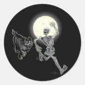 Schnelle Knochen Runder Aufkleber (Vorderseite)