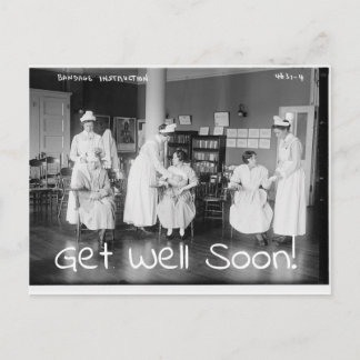 Schnelle Krankenpflege Postkarte