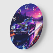 Schnelle Kreuzfahrt unter einem lebendigen Sonnenu Große Wanduhr (Winkel)